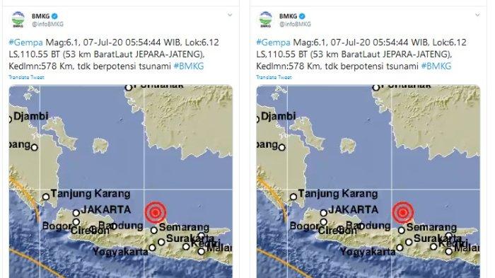 Gempa Hari Ini, Mengguncang Jepara Hingga Banten