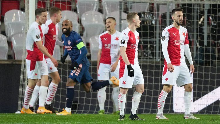 Pertandingan Kedua Perempat Final Liga Europa Antara Slavia Praha Vs Arsenal Pagi Ini Berakhir Dengan Skor 0-4