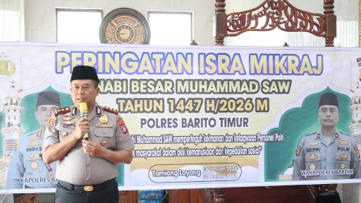 Kapolres Bartim Ajak Personel Perkuat Iman dan Integritas pada Peringatan Isra Mikraj 1447 H