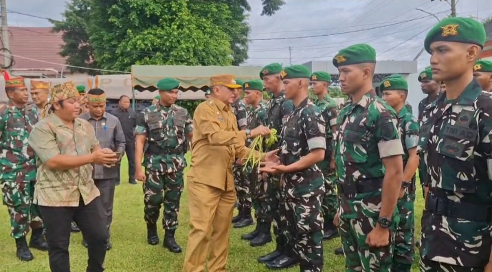 Bupati Bartim Sambut Yonif TP 924/Uria Mapas untuk Perkuat Ketahanan Pangan Daerah