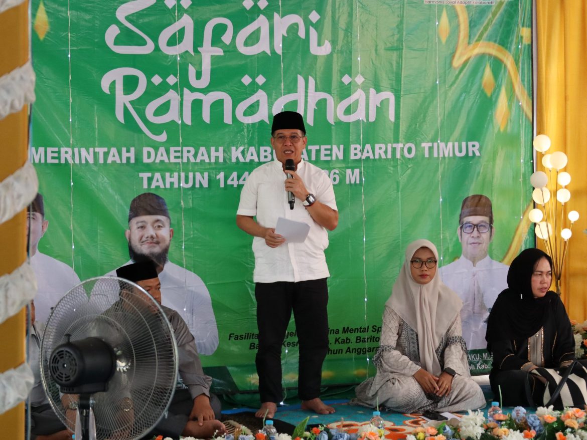 Safari Ramadan di Masjid Al Musyahadah Lampeong Dipimpin Oleh Sekda Barito Timur