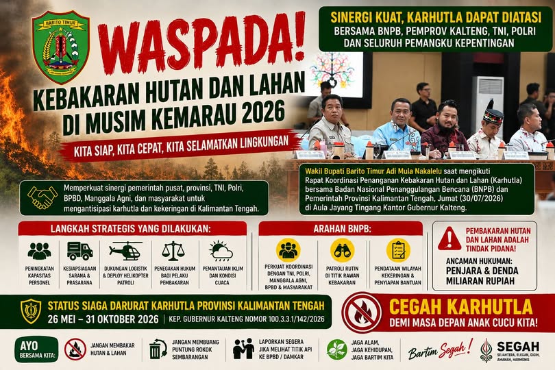 Waspada Karhutla di Musim Kemarau 2026, Masyarakat Diminta Tingkatkan Kesiapsiagaan