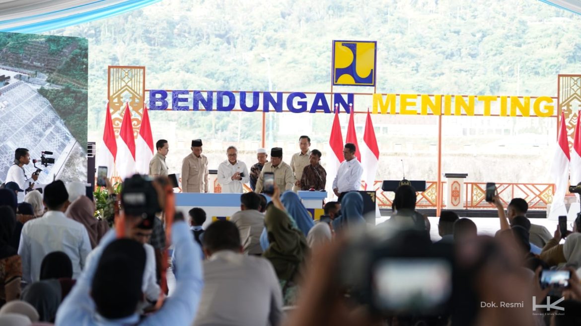Bendungan Meninting Garapan Hutama Karya Jadi Pusat Peresmian Lima Bendungan Nasional Yang Diresmikan Oleh Presiden Prabowo