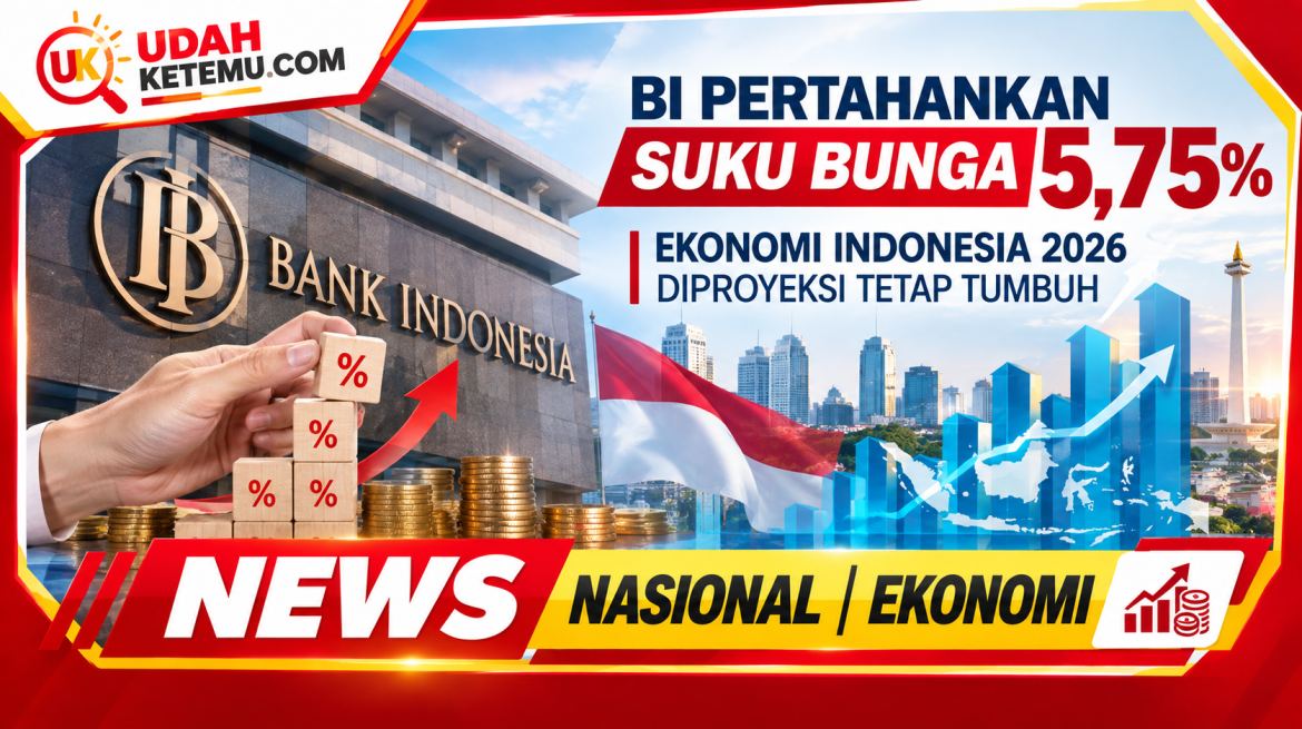 BI Pertahankan Suku Bunga 5,75 Persen, Ekonomi Indonesia 2026 Diproyeksi Tetap Tumbuh