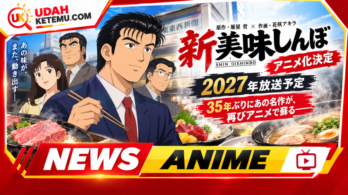 Shin Oishinbo Resmi Jadi Anime 2027, Kembali Setelah 35 Tahun