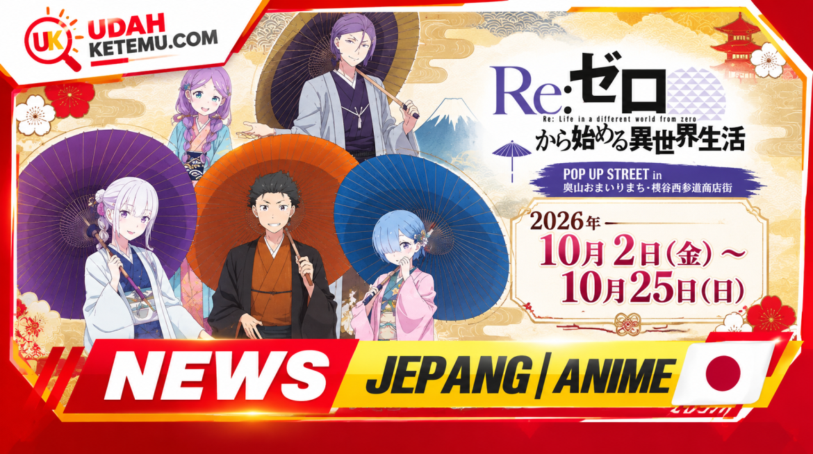 Re:Zero Gelar Event di Asakusa, Emilia dan Rem Tampil dengan Kostum Kimono